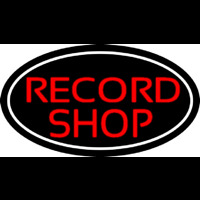 Red Record Shop Block 2 Neon Sign