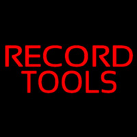 Red Record Tools 1 Neon Sign