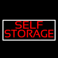 Red Self Storage White Border 1 Neon Sign