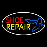 Red Shoe Yellow Repair With Sandals Neon Sign