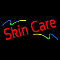 Red Skin Care Multi Colored Waves Neon Sign