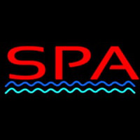 Red Spa Blue Waves Neon Sign
