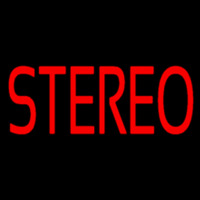 Red Stereo Block Neon Sign