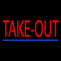 Red Take Out Neon Sign