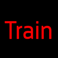 Red Train Neon Sign