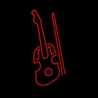 Red Violin Logo Neon Sign