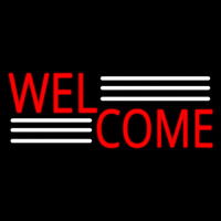 Red Welcome Neon Sign