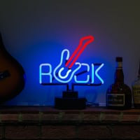 Rock Guitar Desktop Neon Sign