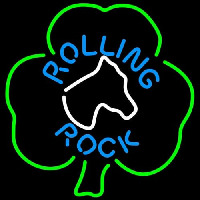 Rolling Rock Horsehead Shamrock Neon Sign