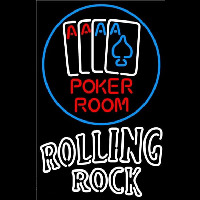 Rolling Rock Poker Room Beer Sign Neon Sign