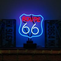 Route 66 Desktop Neon Sign