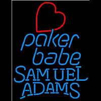 Samuel Adams Poker Girl Heart Babe Beer Sign Neon Sign