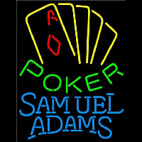 Samuel Adams Poker Yellow Beer Sign Neon Sign