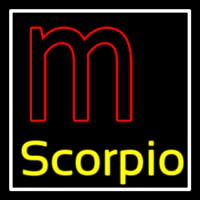 Scorpio Zodiac White Border Neon Sign