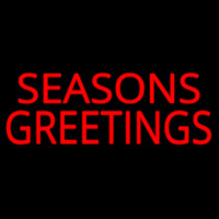 Seasons Greetings Block Neon Sign