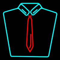 Shirt With Tie Logo Neon Sign