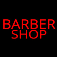 Simple Red Barber Shop Neon Sign