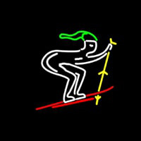 Skier Neon Sign