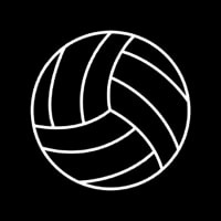 Sports Volleyball Icon Neon Sign