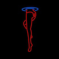 Strip Girl Leg Logo Neon Sign