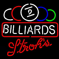 Strohs Ball Billiards Te t Pool Beer Sign Neon Sign