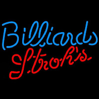 Strohs Billiards Te t Pool Beer Sign Neon Sign