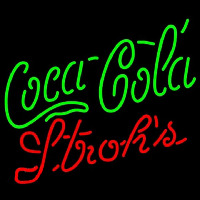 Strohs Coca Cola Green Beer Sign Neon Sign