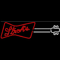 Strohs Guitar Red White Beer Sign Neon Sign