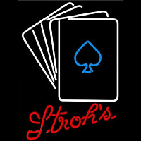 Strohs Poker Cards Beer Sign Neon Sign