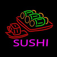 Sushi With Sushi Logo Neon Sign