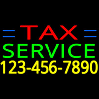 Ta  Service With Phone Number Neon Sign