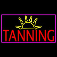 Tanning With Sun Rays Neon Sign