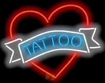 Tattoo with Heart Neon Sign