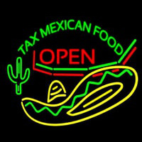 Ta  Me ican Food Open Neon Sign