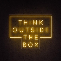 Think Outside The Box Neon Sign
