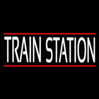 Train Station Neon Sign