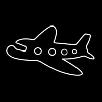 Travel Transportation Airplane Neon Sign