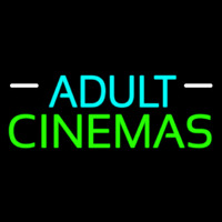 Turquoise Adult Green Cinemas Neon Sign