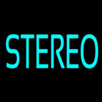 Turquoise Stereo Block Neon Sign