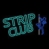 Turquoise Strip Club Neon Sign