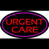 Urgent Care Oval Pink Neon Sign