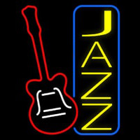 Vertical Jazz With Guitar 2 Neon Sign