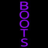 Vertical Purple Boots Neon Sign
