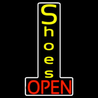 Vertical Shoes Open Neon Sign