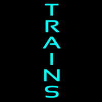 Vertical Trains Neon Sign
