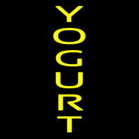 Vertical Yellow Yogurt Neon Sign