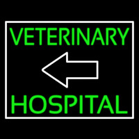 Veterinary Hospital With Arrow Neon Sign