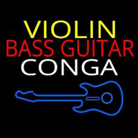 Violin Bass Guitar Conga 1 Neon Sign