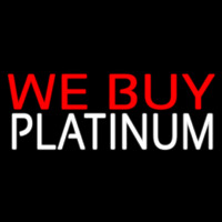 We Buy Platinum Neon Sign