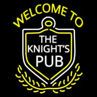 Welcome To The Knights Pub Neon Sign